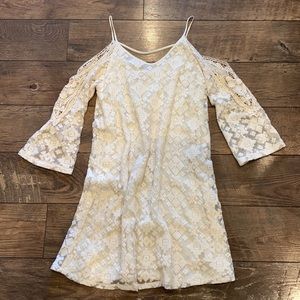 Skies are Blue Eyelet Embroidered Dress